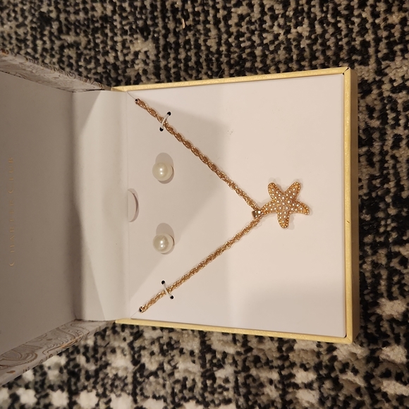 Charter Club Jewelry - Charter Club Gold-Tone 2-Pc. Set Imitation Pearl Earrings & Starfish Necklace